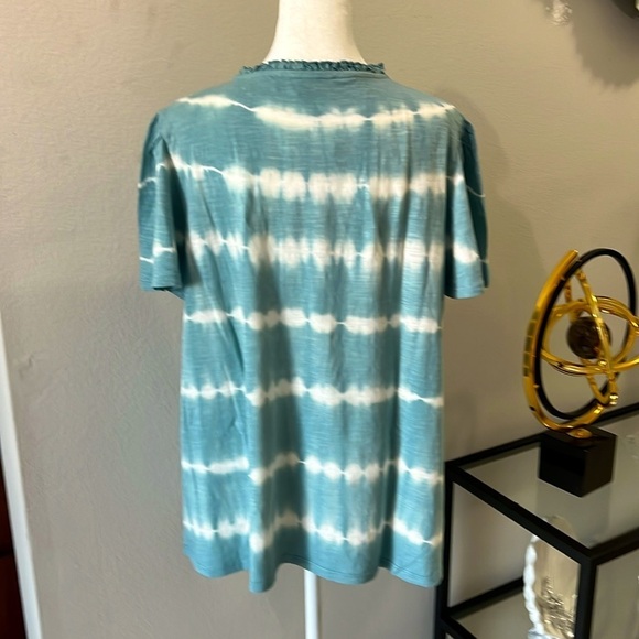 Gloria Vanderbilt Arctic Tie Dye Henley size M - Picture 2 of 12